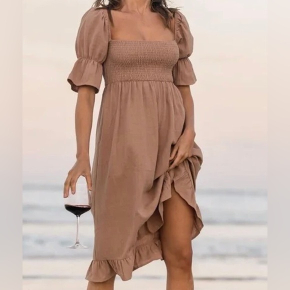 Petal & Pup Dresses & Skirts - Petal & Pup Midi Cotton/Linen dress